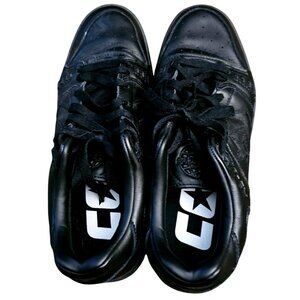 Converse Black Leather Athletic Shoes Men's Size 8, Women's Size 9.5 Unisex Low